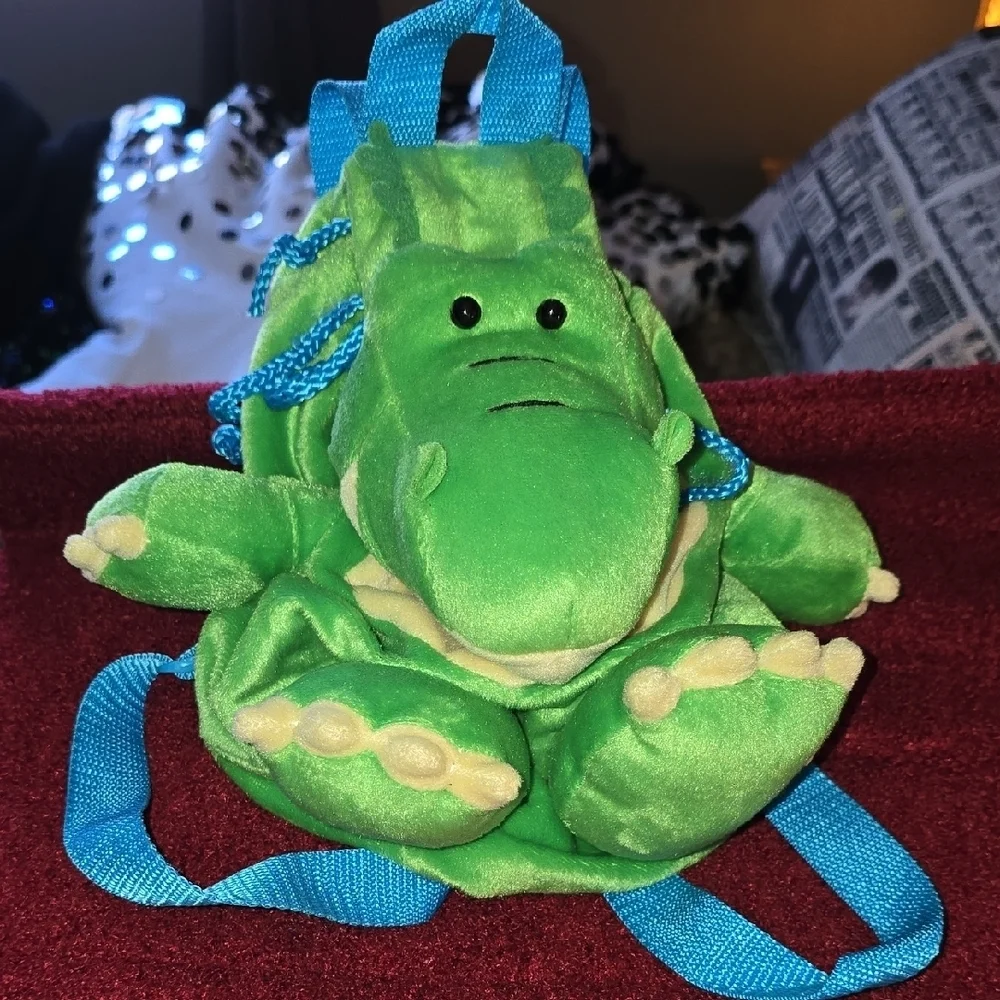 Green Gator Plush Backpack